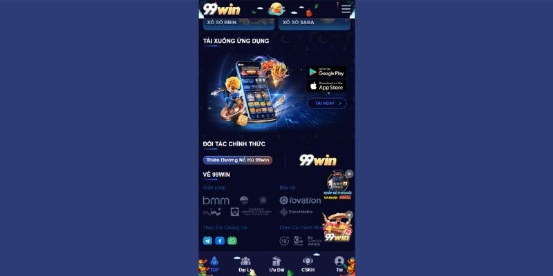 Hình ảnh nhà cái chính thức 99win
