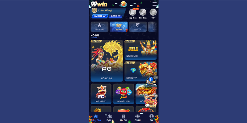 Kho game nổ hũ đa dạng, dao diện thân thiện