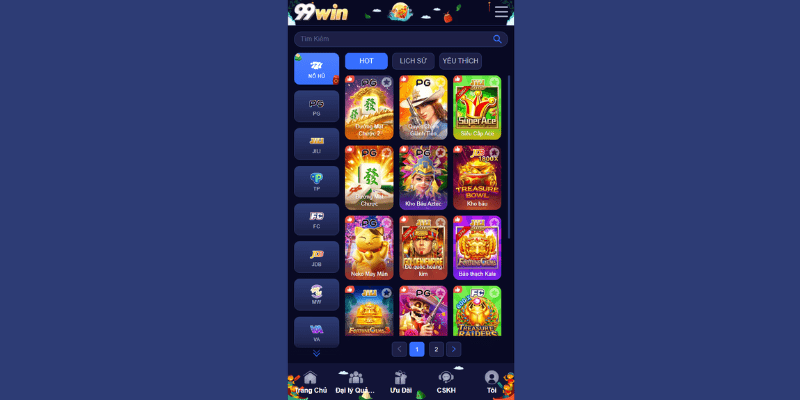 Top Game Đổi Thưởng Được Yêu Thích Nhất Tại 99win